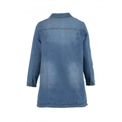 Gozzip Amela Long Denim Jacket - Denim jakke G234039 Light Blue Denim fra Gozzip