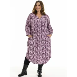 Gozzip GAlice Dress - Kjole med lilla print G251005 Orchid fra Gozzip