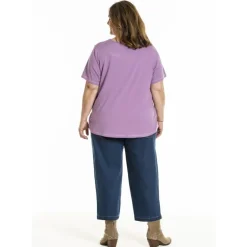 Gozzip GBirka - Lilla t-shirt med print G251019 Orchid fra Gozzip