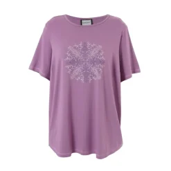 Gozzip GBirka - Lilla t-shirt med print G251019 Orchid fra Gozzip