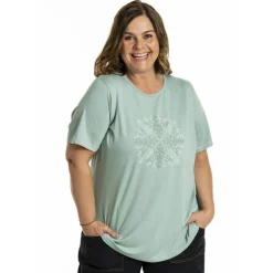 Gozzip GBirka - Mintgrøn t-shirt med print G251019 Green fra Gozzip