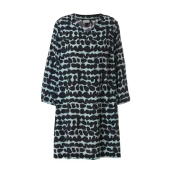 Gozzip GFreia Tunic - Sort/mintgrøn printet tunika G245059 Aqua animal fra Gozzip