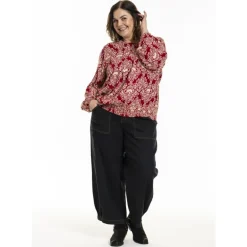 Gozzip GGabriella Blouse - Rød printet bluse G246039 Red Print fra Gozzip