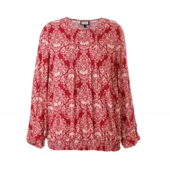 Gozzip GGabriella Blouse - Rød printet bluse G246039 Red Print fra Gozzip