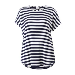 Gozzip GGitte T-shirt - Blå/hvid stribet G252082 Navy fra Gozzip