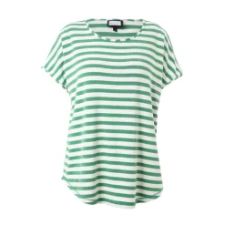 Gozzip GGitte T-shirt - Grøn/hvid stribet G252082 Green fra Gozzip