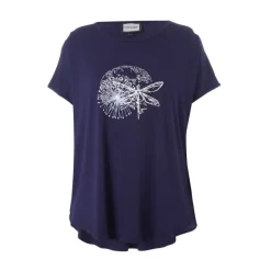 Gozzip GGitte T-shirt v/print - Blå t-shirt G252088 Navy fra Gozzip
