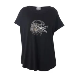 Gozzip GGitte T-shirt v/print - Sort t-shirt G252088 Black fra Gozzip