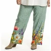 Gozzip GImane Pants - Mintgrøn buks med blomster print G251028 Green fra Gozzip
