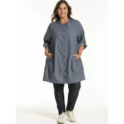 Gozzip GJytta Tunic - Blå/hvid stribet tunika G252067 Denim Blue fra Gozzip