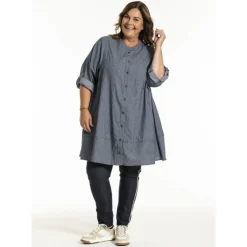 Gozzip GJytta Tunic - Blå/hvid stribet tunika G252067 Denim Blue fra Gozzip