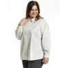 Gozzip GKarina Shirt with stones - Råhvid skjorte med sten G246037 Off-White fra Gozzip