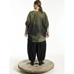 Gozzip GKleo Blouse - Grøn printet bluse G252208 Olive fra Gozzip