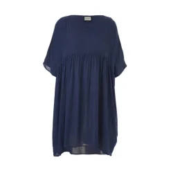 Gozzip GSofie Oversize Tunic - Blå tunika med Lurex stribe G246054 Blue fra Gozzip
