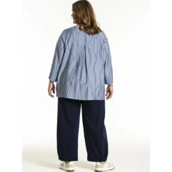 Gozzip GSvanhildr Blouse - Blå printet bluse G252068 Blue fra Gozzip