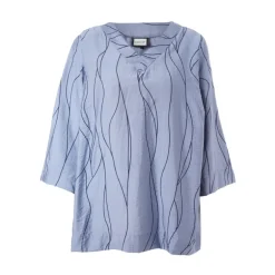 Gozzip GSvanhildr Blouse - Blå printet bluse G252068 Blue fra Gozzip