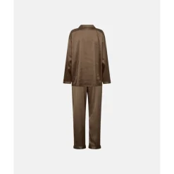 HYPEtheDetail Satin Pyjamas - Brun logo pyjamas 3-800-43 Brown fra HYPEtheDETAIL