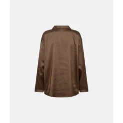 HYPEtheDetail Satin Pyjamas - Brun logo pyjamas 3-800-43 Brown fra HYPEtheDETAIL