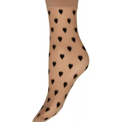 HYPEtheDetail socks heart - Ankelstrømpe med hjerter 21040 Nude fra HYPEtheDETAIL