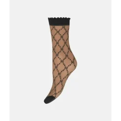 HYPEtheDETAIL socks LOGO Ankel strømpe med gråt logo 21013 Grey fra HYPEtheDETAIL
