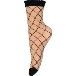HYPEtheDETAIL socks LOGO Ankel strømpe med Sort logo 21013 fra HYPEtheDETAIL