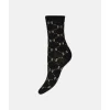 HYPEtheDetail Socks w/lurex - Sort strømpe med guld 21561 Black fra HYPEtheDETAIL