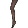 HYPEtheDetail Tight Heart - Strømpebuks med pink hjerter 30D 16129 Black fra HYPEtheDETAIL