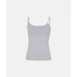 JBS of DK Top narrow straps - Lysegrå bambus top m/smal strop 11230-19 Light grey melange fra JBS of Denmark - Dame