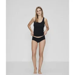 JBS of DK Top wide straps - Sort bambus top 11230-1 Black fra JBS of Denmark - Dame