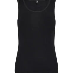 JBS of DK top wide straps - Sort merino uld undertrøje 1221-1 Black fra JBS of Denmark - Dame