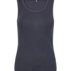 JBS of DK top wide straps - Grå merino uld undertrøje 1221-1 Dark Grey Melange fra JBS of Denmark - Dame