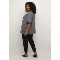 Kaffe Curve  KAida Blazer - Grå blazer 10582460 Grey Melange fra Kaffe Curve