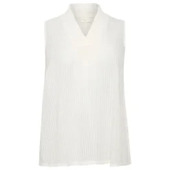 Kaffe Curve KCalana top - Råhvid top med smock 10582299 Chalk fra Kaffe Curve