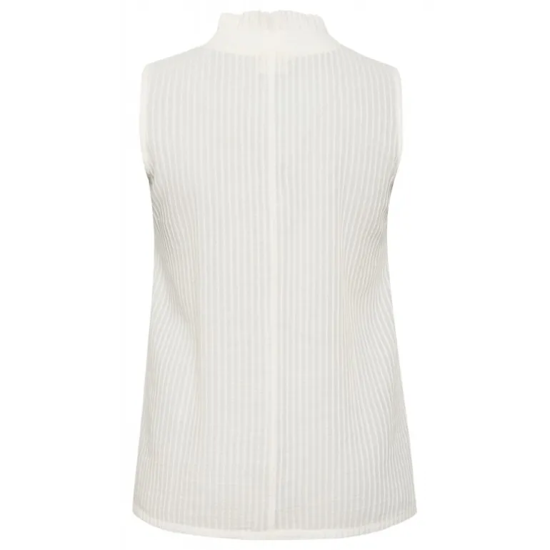 Kaffe Curve KCalana top - Råhvid top med smock 10582299 Chalk fra Kaffe Curve