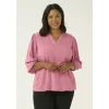 Kaffe Curve KCanya Blouse - Rosa bluse 10583226 Mesa Rose fra Kaffe Curve