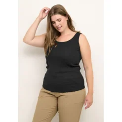 Kaffe Curve KCcarina Tank Top - Sort top 10581396 Black Deep fra Kaffe Curve