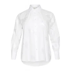 Kaffe Curve KCelna Shirt - Hvid skjorte med broderi 10582706 Optical White fra Kaffe Curve