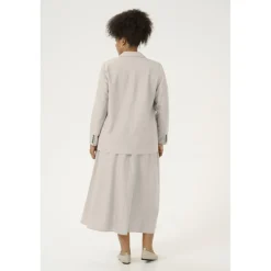 Kaffe Curve KCesta Blazer - Grå blazer jakke 10583082 Feather Gray Melange fra Kaffe Curve