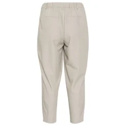 Kaffe Curve KCesta Pants - Grå nålestribet bukser 10583084 Feather Gray Melange fra Kaffe Curve