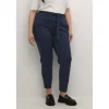 Kaffe Curve KCjenna Belt Pant - Marineblå buks med bælte 10582254 Midnight Marine fra Kaffe Curve