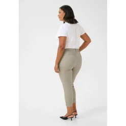 Kaffe Curve KCleana 7/8 Chino Pants - Grå bukser 10581546 Elephant Skin fra Kaffe Curve