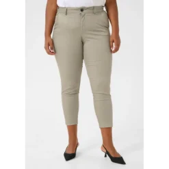 Kaffe Curve KCleana 7/8 Chino Pants - Grå bukser 10581546 Elephant Skin fra Kaffe Curve