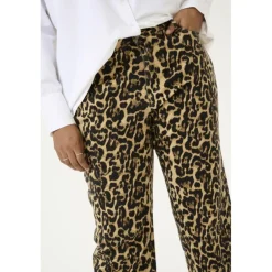 Kaffe Curve KCleonoma Jenas - Jeans med leopard print 10583076 Naturel Leopard Print fra Kaffe Curve