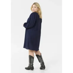 Kaffe Curve KClinna Dress - Marineblå kjole 10582871 Midnight Marine fra Kaffe Curve