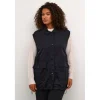 Kaffe Curve KCmila Waistcoat - Sort vest 10582193 Black Deep fra Kaffe Curve
