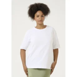 Kaffe Curve KCmina T-Shirt - Hvid t-shirt 10583008 Optical White fra Kaffe Curve