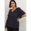Kaffe Curve KCmirana Blouse - Lilla bluse 10582711 Dawn Purple fra Kaffe Curve