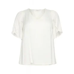 Kaffe Curve KCmirana Blouse - Hvid bluse 10582711 Chalk fra Kaffe Curve