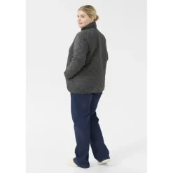 Kaffe Curve KCmoreen Jacket - Koksgrå overtøjsjakke 10582916 Black Oyster fra Kaffe Curve