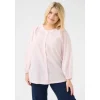 Kaffe Curve KCrory Shirt - Lyserød bomulds skjorte 10582891 Lilac Snow fra Kaffe Curve
